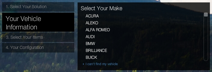 у вікні виберіть марку машини, выбор марки машины