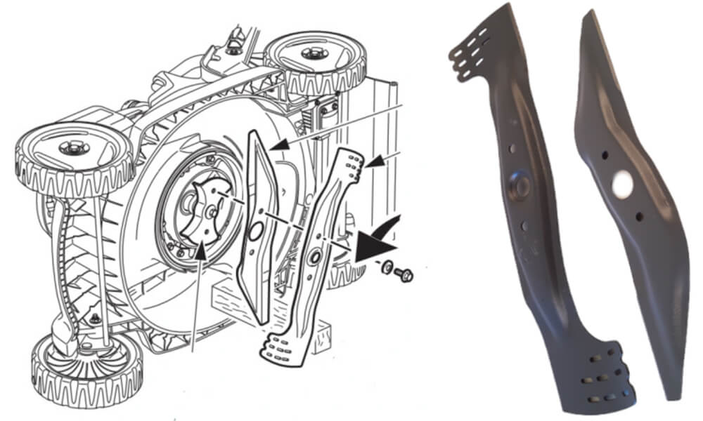 деталировка ножей HRX476