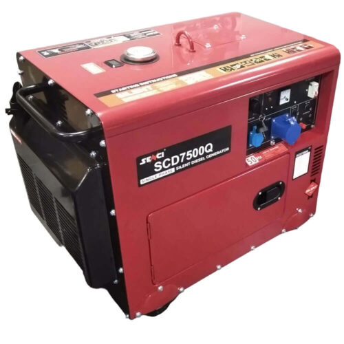 Дизельный генератор SENCI SCD 7500Q (5 – 5.5 кВт) закрыт в кожухе