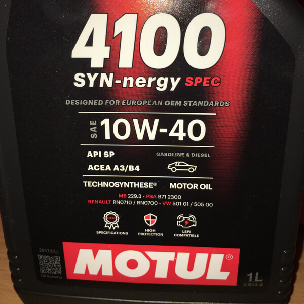 MOTUL 4100 SYN-NERGY SPEC 10W40